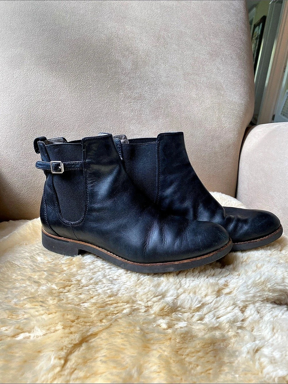 Rockport Leather Chelsea Ankle Boots US 8